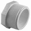Charlotte Pipe And Foundry 114 WHT MPT Plug PVC 02113  1200HA
